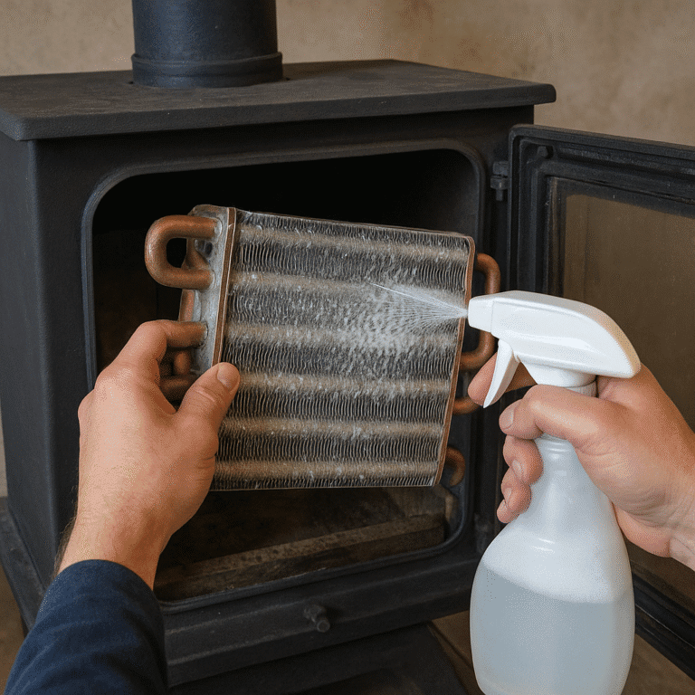 Jak odkamienić wymiennik ciepła w kominku z płaszczem wodnym