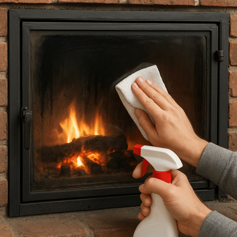 Jak czyścić szybę kominkową z sadzy