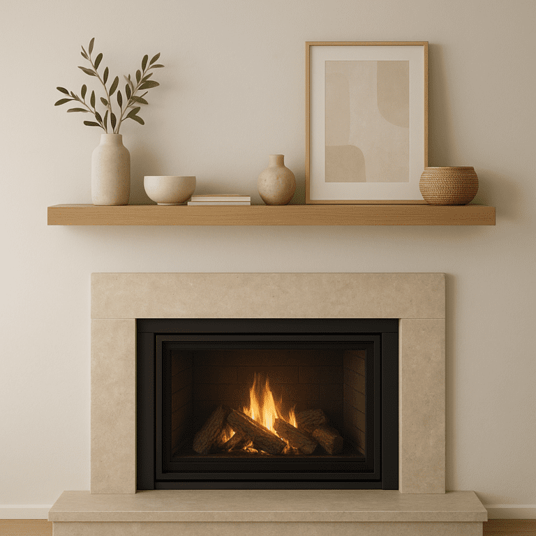 Jak zrobić nowoczesną półkę nad kominkiem